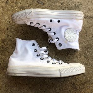 converse all star high top ALL WHITE